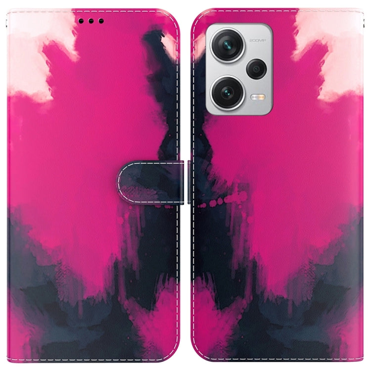 For Xiaomi Redmi Note 12 Pro+ Watercolor Pattern Flip Leather Phone Case
