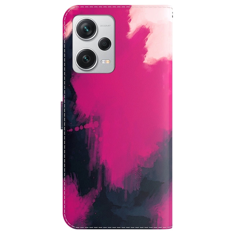 For Xiaomi Redmi Note 12 Pro+ Watercolor Pattern Flip Leather Phone Case
