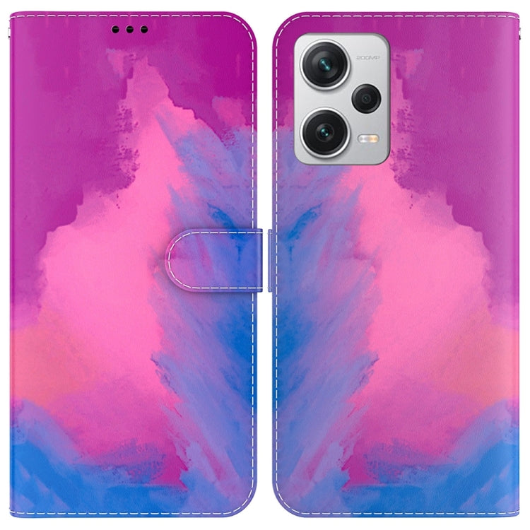 For Xiaomi Redmi Note 12 Pro+ Watercolor Pattern Flip Leather Phone Case
