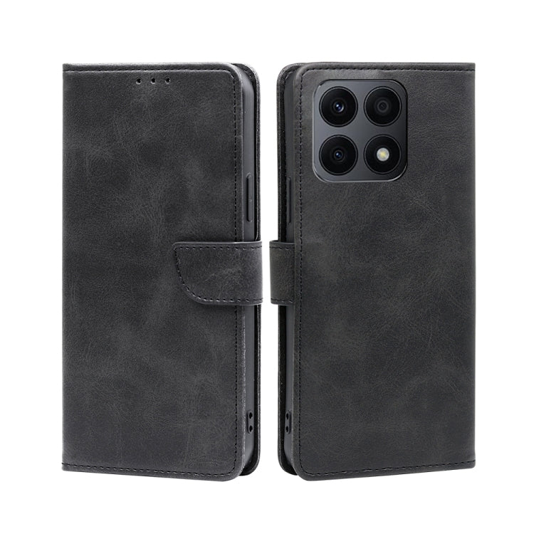 For Honor X8A Calf Texture Buckle Flip Leather Phone Case