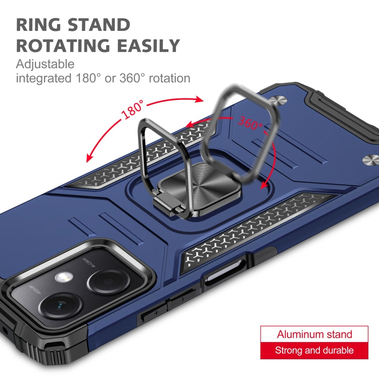 For Xiaomi Redmi Note 12 Magnetic Armor Shockproof TPU + PC Phone Case with Metal Ring Holder