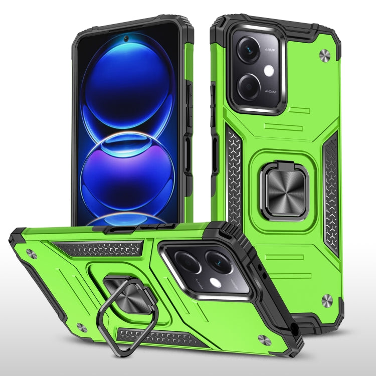 For Xiaomi Redmi Note 12 Magnetic Armor Shockproof TPU + PC Phone Case with Metal Ring Holder