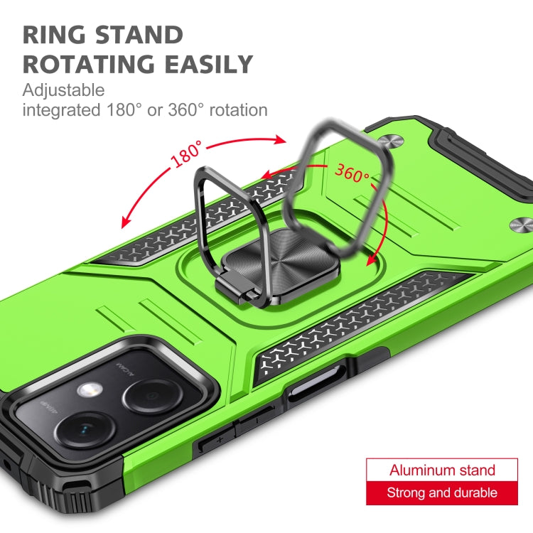 For Xiaomi Redmi Note 12 Magnetic Armor Shockproof TPU + PC Phone Case with Metal Ring Holder