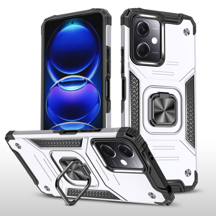 For Xiaomi Redmi Note 12 Magnetic Armor Shockproof TPU + PC Phone Case with Metal Ring Holder