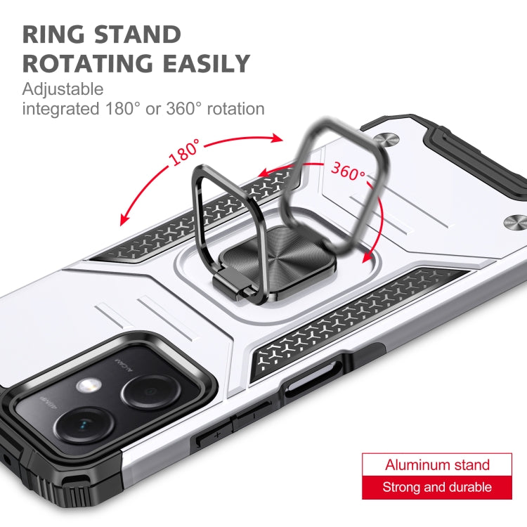 For Xiaomi Redmi Note 12 Magnetic Armor Shockproof TPU + PC Phone Case with Metal Ring Holder