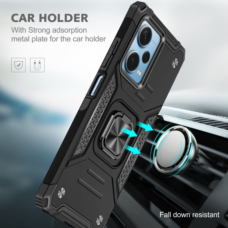 For Xiaomi Redmi Note 12 Pro+ Magnetic Armor Shockproof TPU + PC Phone Case with Metal Ring Holder