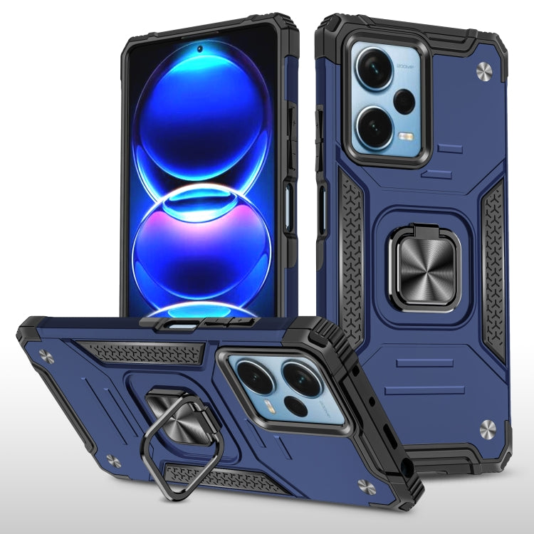 For Xiaomi Redmi Note 12 Pro+ Magnetic Armor Shockproof TPU + PC Phone Case with Metal Ring Holder