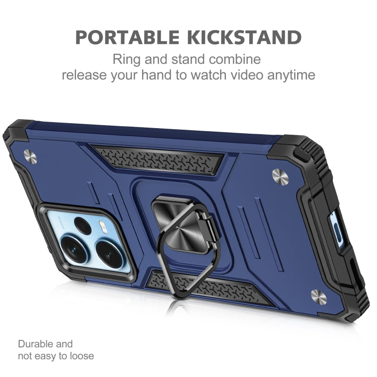 For Xiaomi Redmi Note 12 Pro+ Magnetic Armor Shockproof TPU + PC Phone Case with Metal Ring Holder