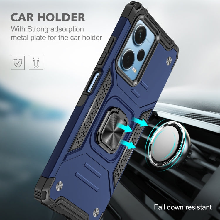 For Xiaomi Redmi Note 12 Pro+ Magnetic Armor Shockproof TPU + PC Phone Case with Metal Ring Holder