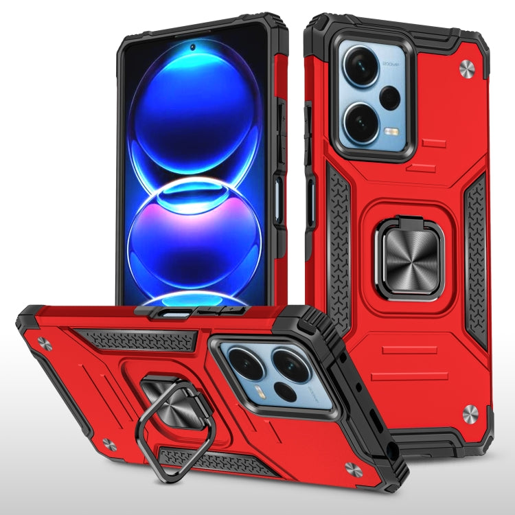 For Xiaomi Redmi Note 12 Pro+ Magnetic Armor Shockproof TPU + PC Phone Case with Metal Ring Holder