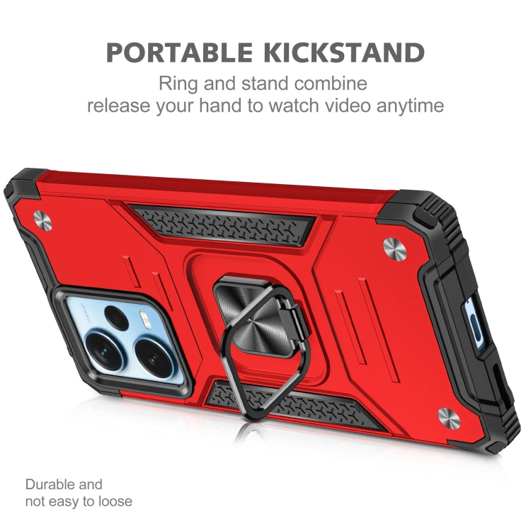 For Xiaomi Redmi Note 12 Pro+ Magnetic Armor Shockproof TPU + PC Phone Case with Metal Ring Holder
