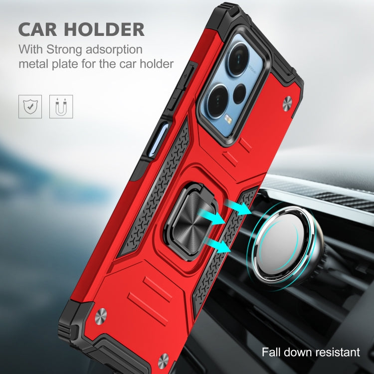 For Xiaomi Redmi Note 12 Pro+ Magnetic Armor Shockproof TPU + PC Phone Case with Metal Ring Holder
