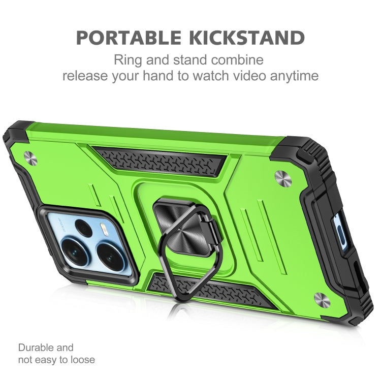 For Xiaomi Redmi Note 12 Pro+ Magnetic Armor Shockproof TPU + PC Phone Case with Metal Ring Holder