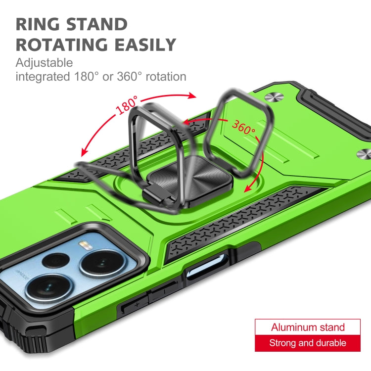 For Xiaomi Redmi Note 12 Pro+ Magnetic Armor Shockproof TPU + PC Phone Case with Metal Ring Holder