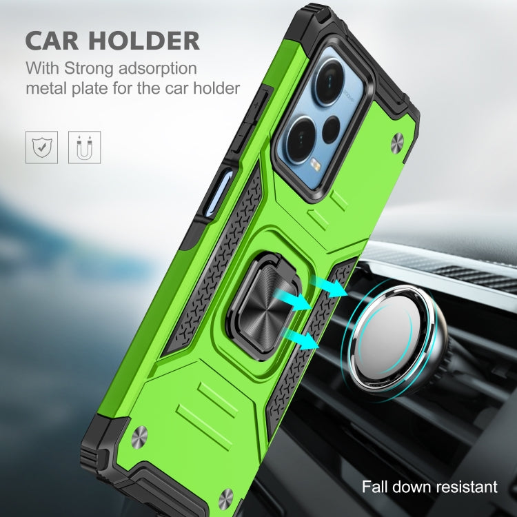 For Xiaomi Redmi Note 12 Pro+ Magnetic Armor Shockproof TPU + PC Phone Case with Metal Ring Holder