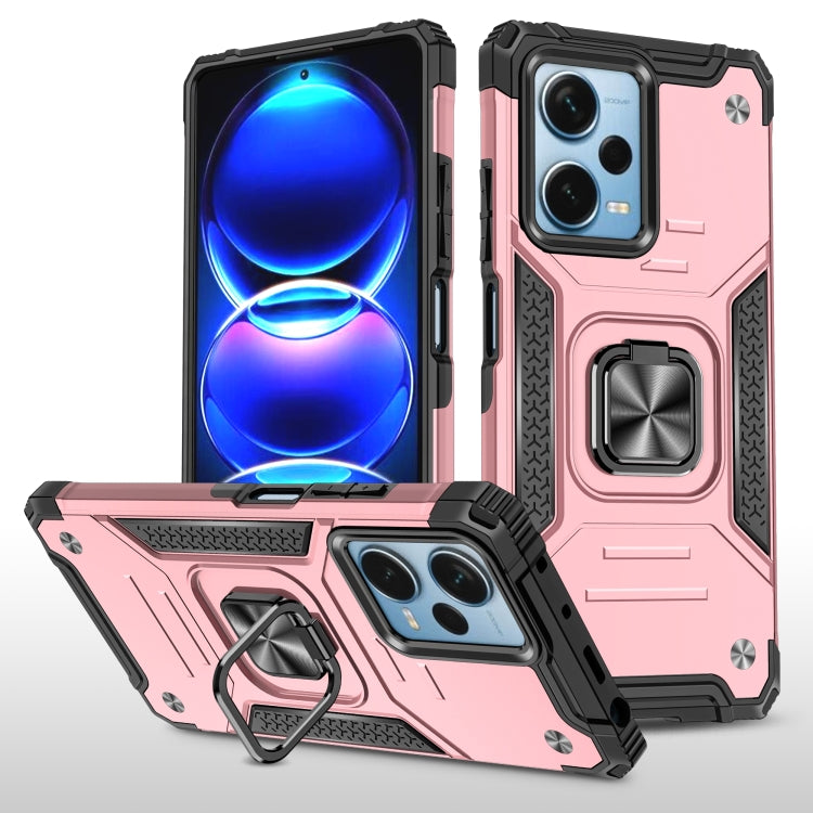 For Xiaomi Redmi Note 12 Pro+ Magnetic Armor Shockproof TPU + PC Phone Case with Metal Ring Holder