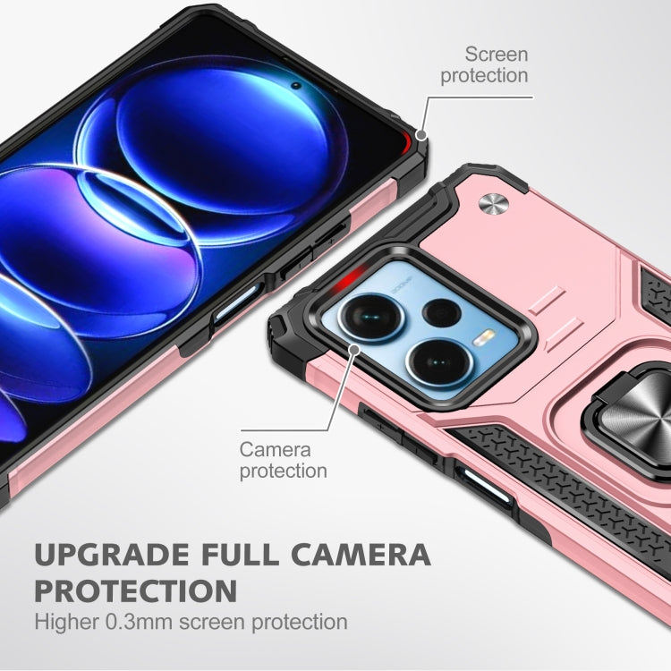 For Xiaomi Redmi Note 12 Pro+ Magnetic Armor Shockproof TPU + PC Phone Case with Metal Ring Holder