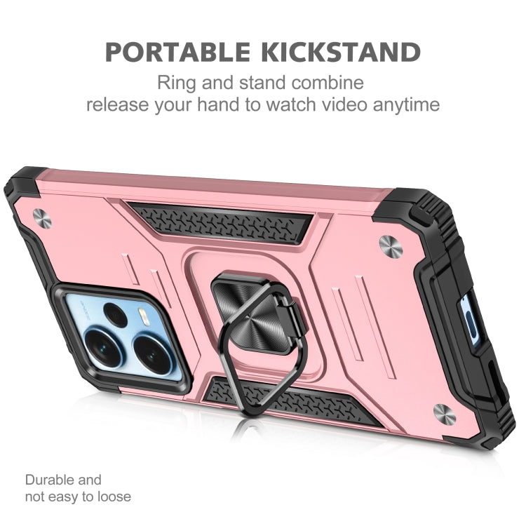 For Xiaomi Redmi Note 12 Pro+ Magnetic Armor Shockproof TPU + PC Phone Case with Metal Ring Holder