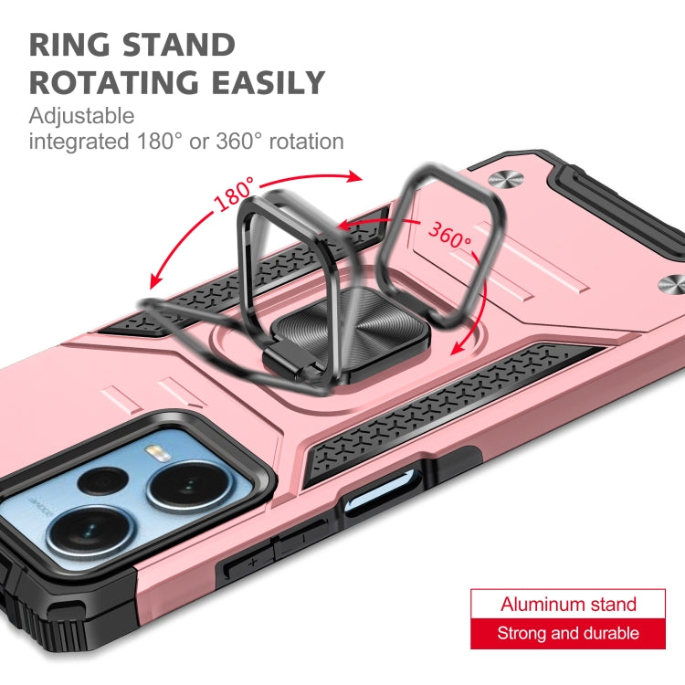 For Xiaomi Redmi Note 12 Pro+ Magnetic Armor Shockproof TPU + PC Phone Case with Metal Ring Holder