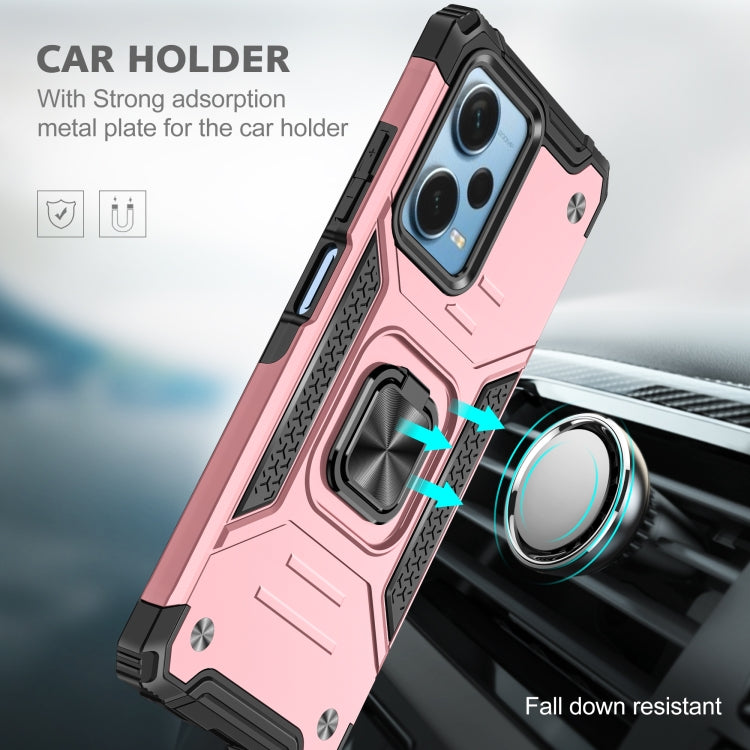 For Xiaomi Redmi Note 12 Pro+ Magnetic Armor Shockproof TPU + PC Phone Case with Metal Ring Holder