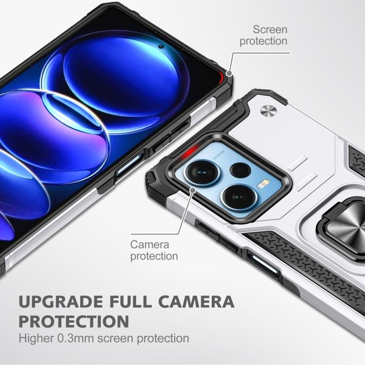 For Xiaomi Redmi Note 12 Pro+ Magnetic Armor Shockproof TPU + PC Phone Case with Metal Ring Holder
