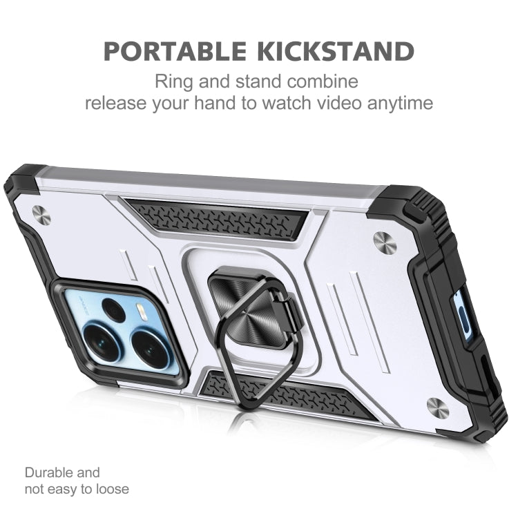 For Xiaomi Redmi Note 12 Pro+ Magnetic Armor Shockproof TPU + PC Phone Case with Metal Ring Holder
