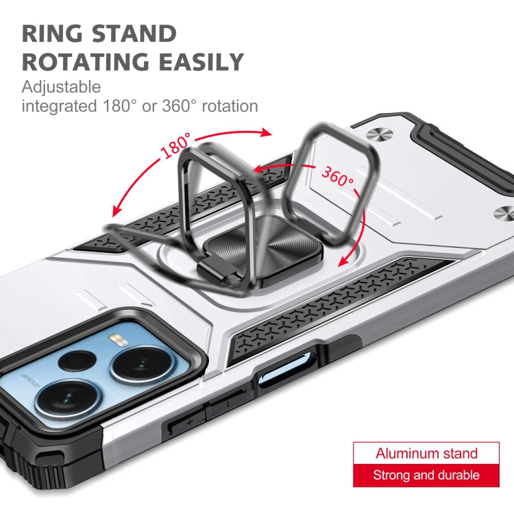 For Xiaomi Redmi Note 12 Pro+ Magnetic Armor Shockproof TPU + PC Phone Case with Metal Ring Holder