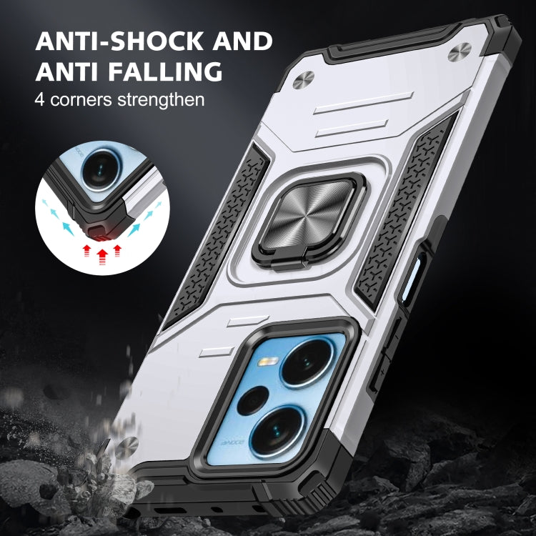 For Xiaomi Redmi Note 12 Pro+ Magnetic Armor Shockproof TPU + PC Phone Case with Metal Ring Holder