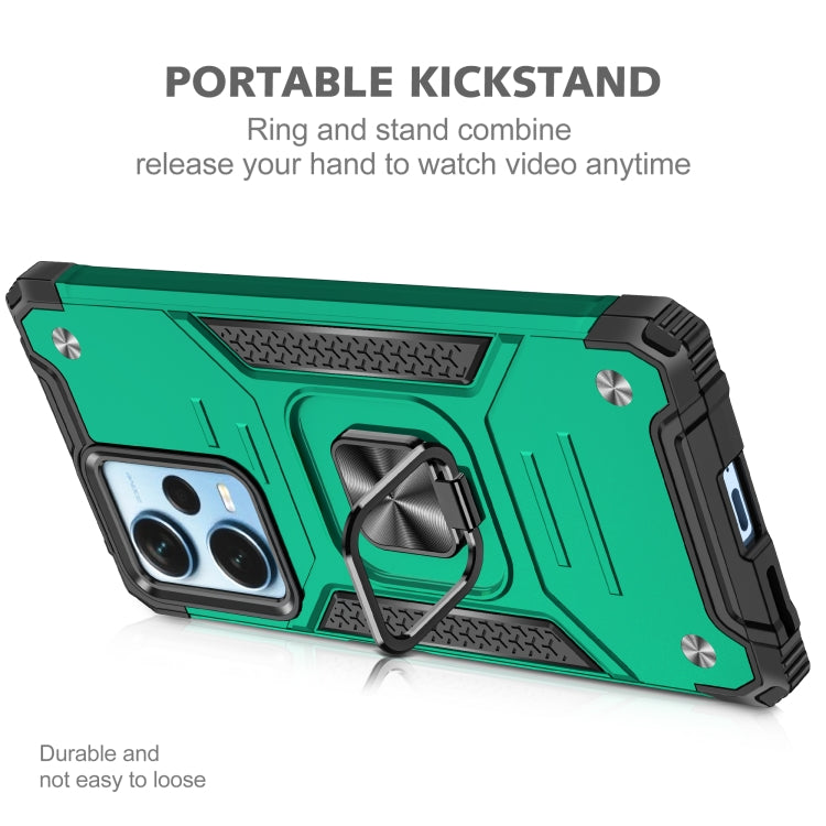 For Xiaomi Redmi Note 12 Pro+ Magnetic Armor Shockproof TPU + PC Phone Case with Metal Ring Holder