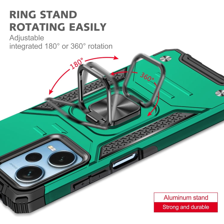 For Xiaomi Redmi Note 12 Pro+ Magnetic Armor Shockproof TPU + PC Phone Case with Metal Ring Holder