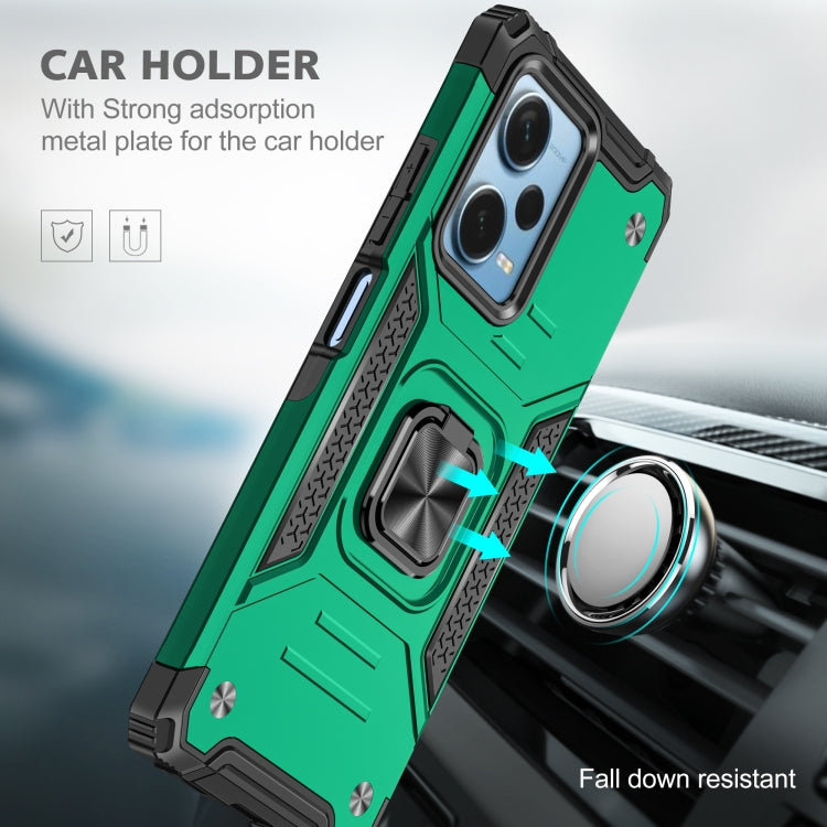 For Xiaomi Redmi Note 12 Pro+ Magnetic Armor Shockproof TPU + PC Phone Case with Metal Ring Holder