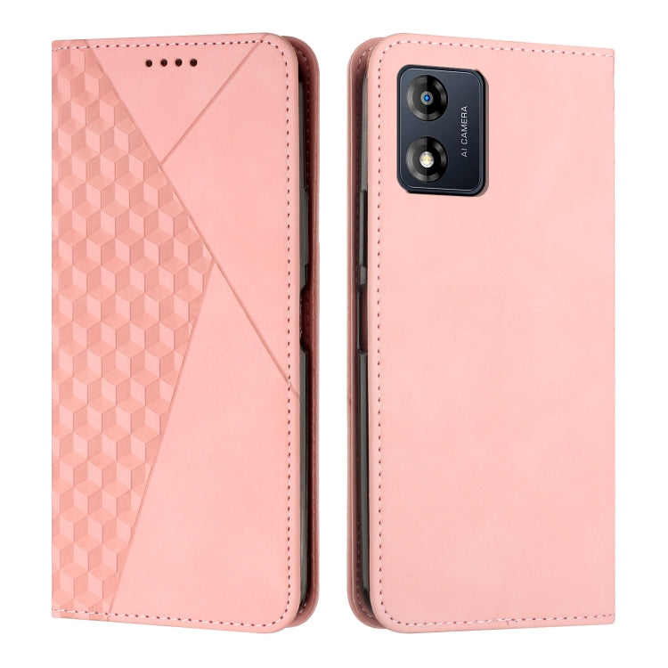 For Motorola Moto E13 Diamond Pattern Splicing Skin Feel Magnetic Phone Case
