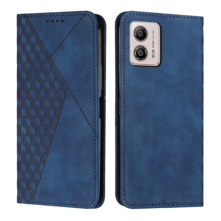 For Motorola Moto G73 Diamond Pattern Splicing Skin Feel Magnetic Phone Case