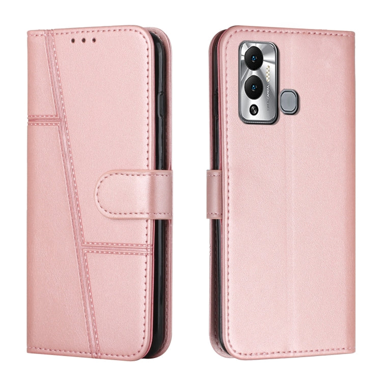 For Infinix Hot 20 Play Stitching Calf Texture Buckle Leather Phone Case