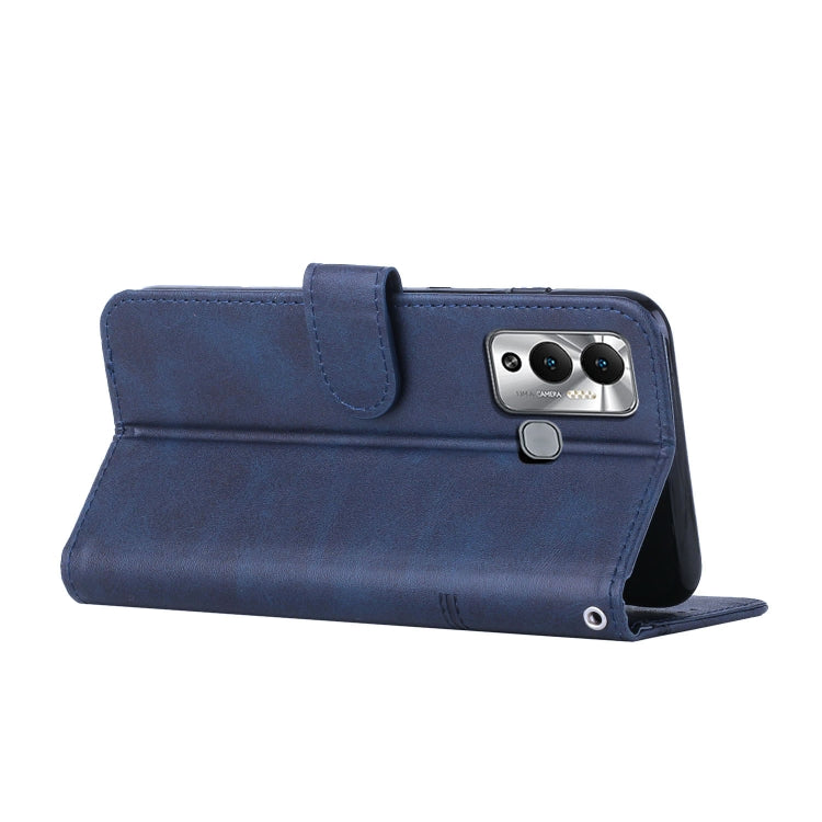 For Infinix Hot 20i Stitching Calf Texture Buckle Leather Phone Case