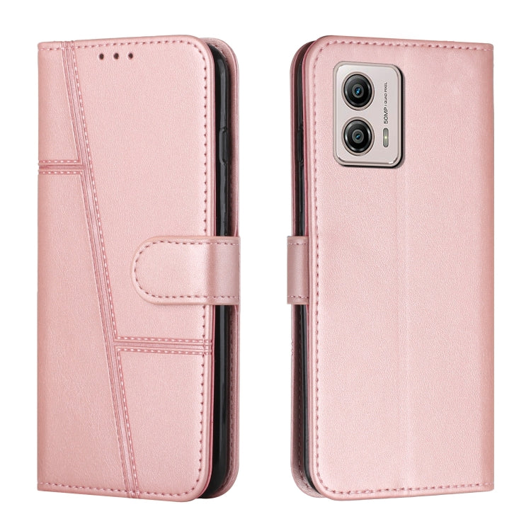 For Motorola Moto G53 5G/G13 4G/G23 4G Stitching Calf Texture Buckle Leather Phone Case