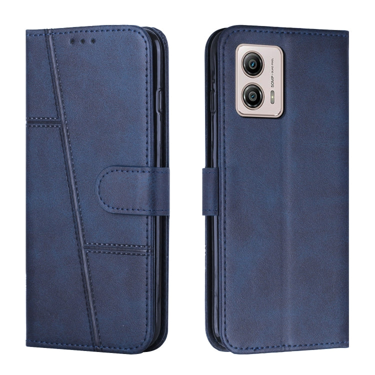For Motorola Moto G73 Stitching Calf Texture Buckle Leather Phone Case