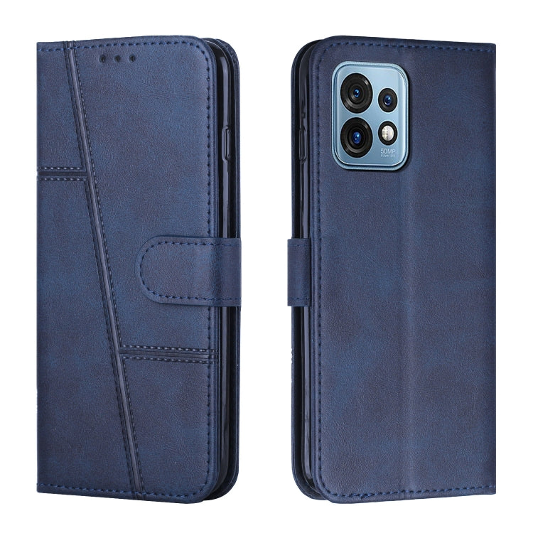 For Motorola Moto X40/X40 Pro/Edge+ 2023 Stitching Calf Texture Buckle Leather Phone Case