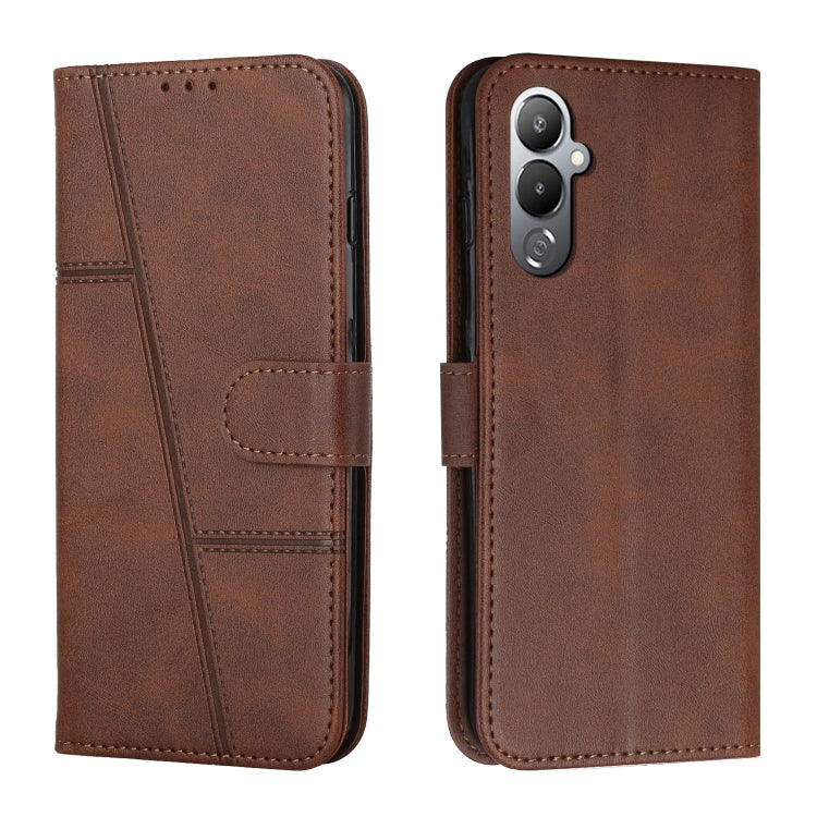 For Tecno Pova 4 Pro Stitching Calf Texture Buckle Leather Phone Case