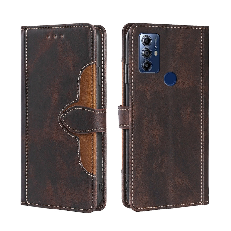 For Motorola Moto G Play 2023 Skin Feel Magnetic Buckle Leather Phone Case