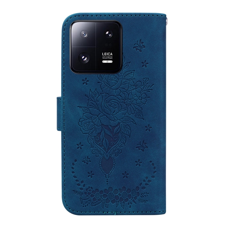 For Xiaomi 13 Pro Butterfly Rose Embossed Leather Phone Case