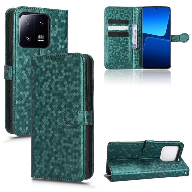 For Xiaomi 13 Honeycomb Dot Texture Leather Phone Case
