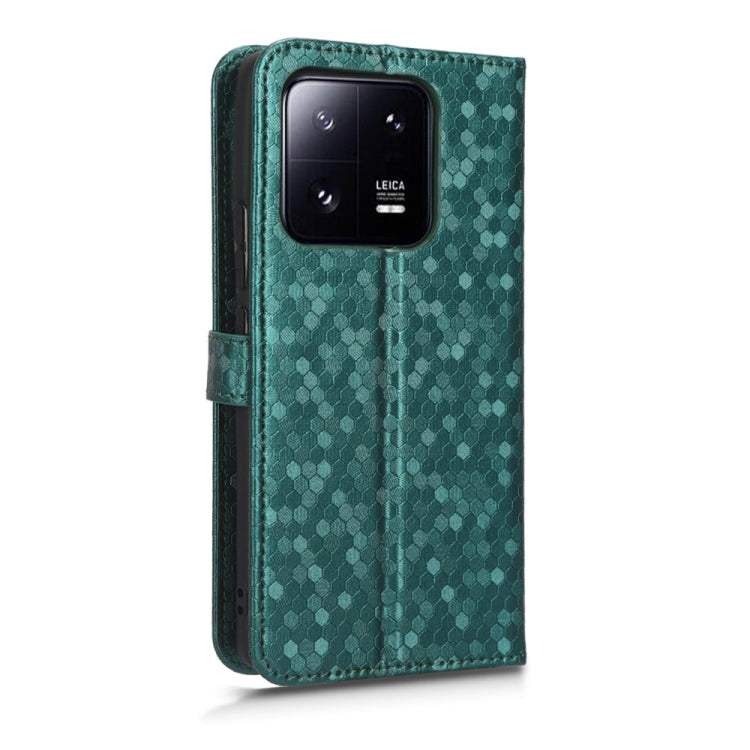 For Xiaomi 13 Honeycomb Dot Texture Leather Phone Case