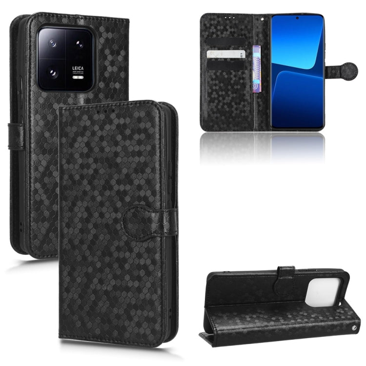 For Xiaomi 13 Pro Honeycomb Dot Texture Leather Phone Case