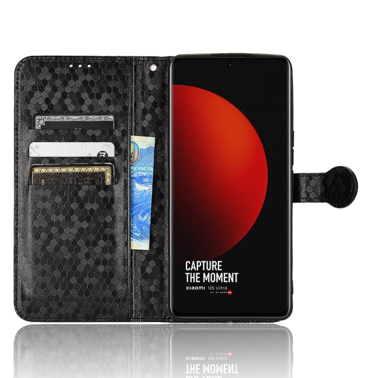 For Xiaomi 12 Ultra Honeycomb Dot Texture Leather Phone Case