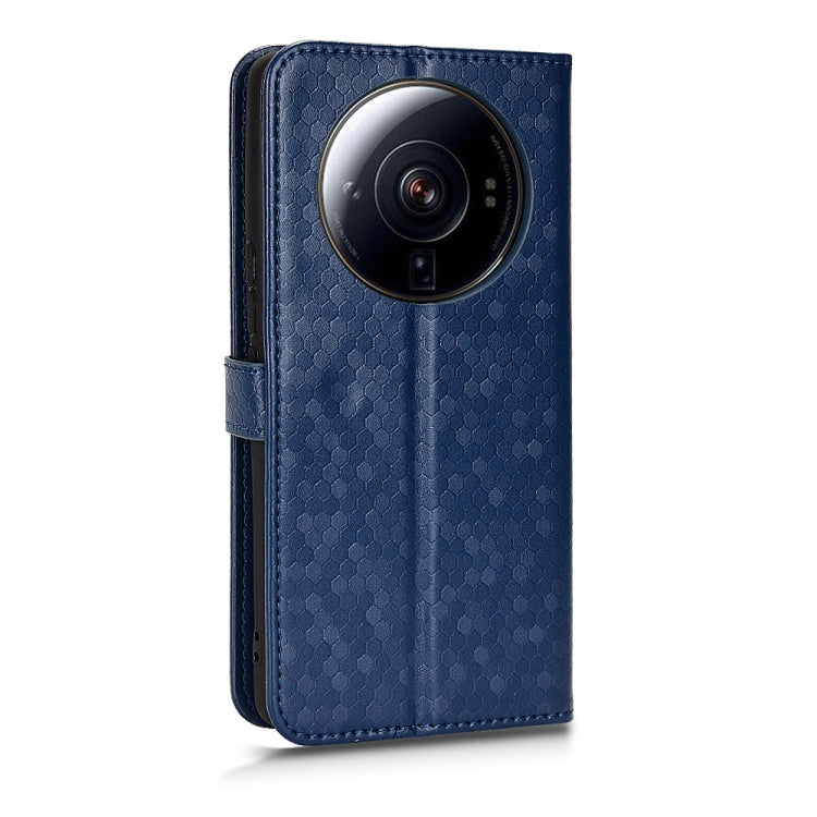 For Xiaomi 12 Ultra Honeycomb Dot Texture Leather Phone Case