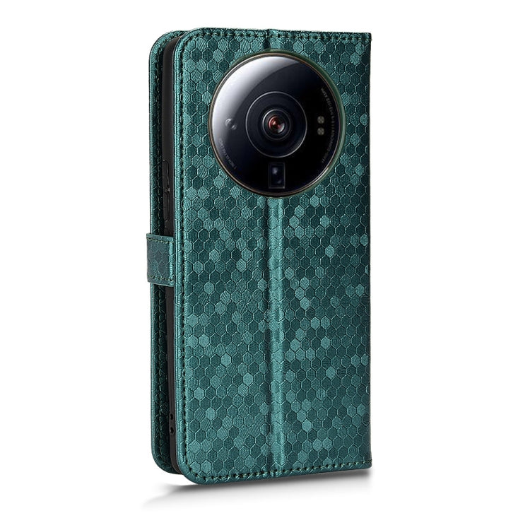 For Xiaomi 12 Ultra Honeycomb Dot Texture Leather Phone Case