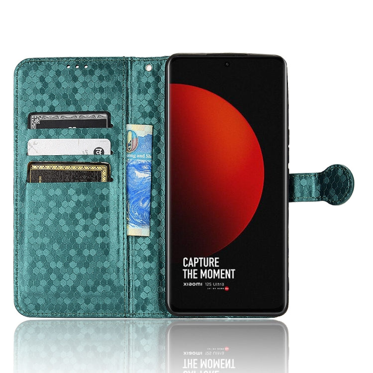 For Xiaomi 12 Ultra Honeycomb Dot Texture Leather Phone Case