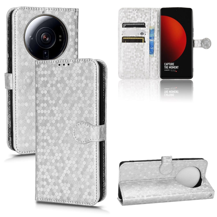 For Xiaomi 12 Ultra Honeycomb Dot Texture Leather Phone Case