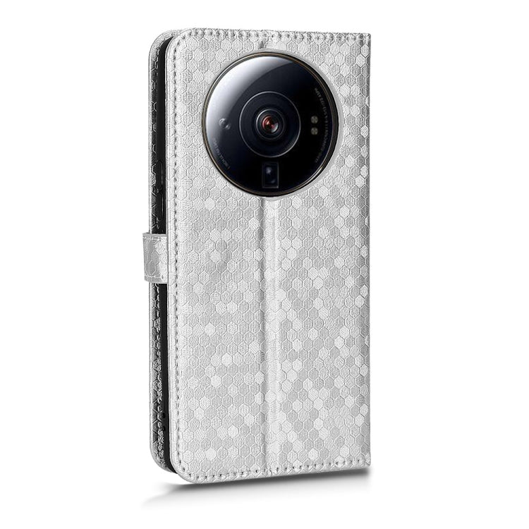 For Xiaomi 12 Ultra Honeycomb Dot Texture Leather Phone Case